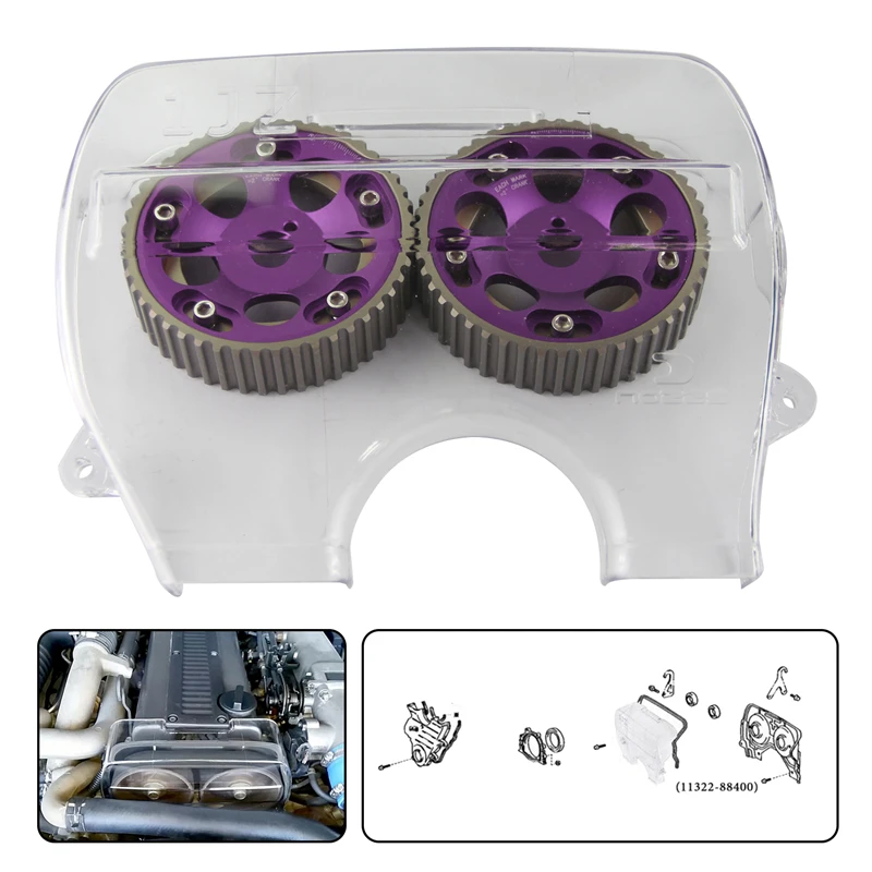 Cam Gear Pulley + Cam Cover For Toyota Supra Chaser Soarer Cresta 1JZ-GTE