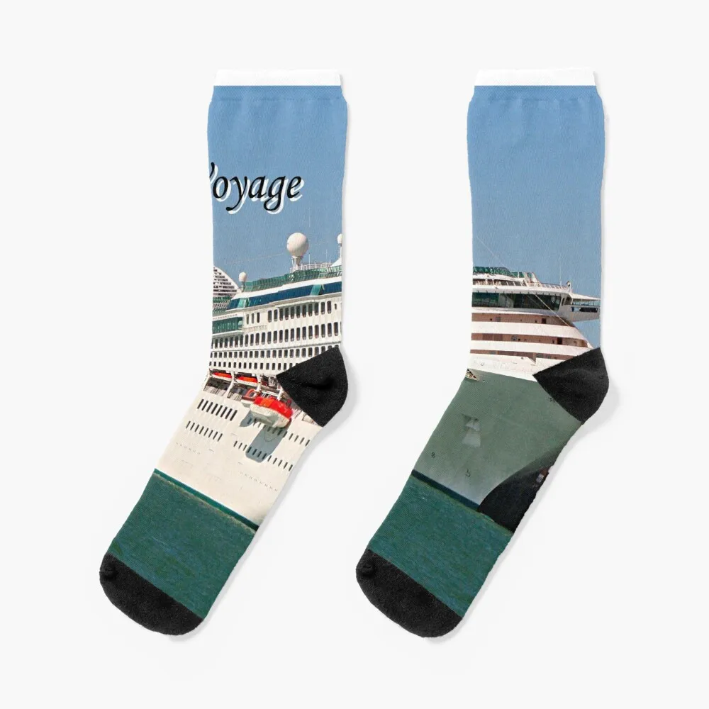 Bon Voyage cruise ship Socks with print ankle Climbing Socks Girl Men's