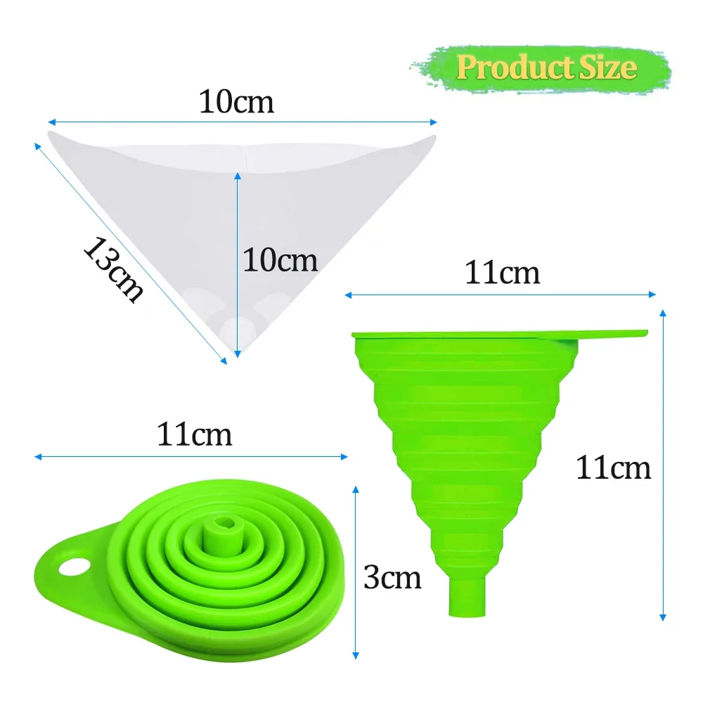 200 Pcs Filters Purifying Cup Micron Nylon Conical Paper 100 Mesh Paint Strainers nylon mesh Uniform filtration For Car paint