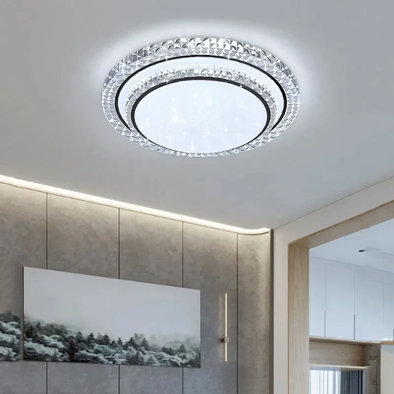 Modern Diamond Simple Design LED Ceiling Lamp White/Warm Light Bedroom Living Room Home Lighting Decorate Lustre Home Appliance