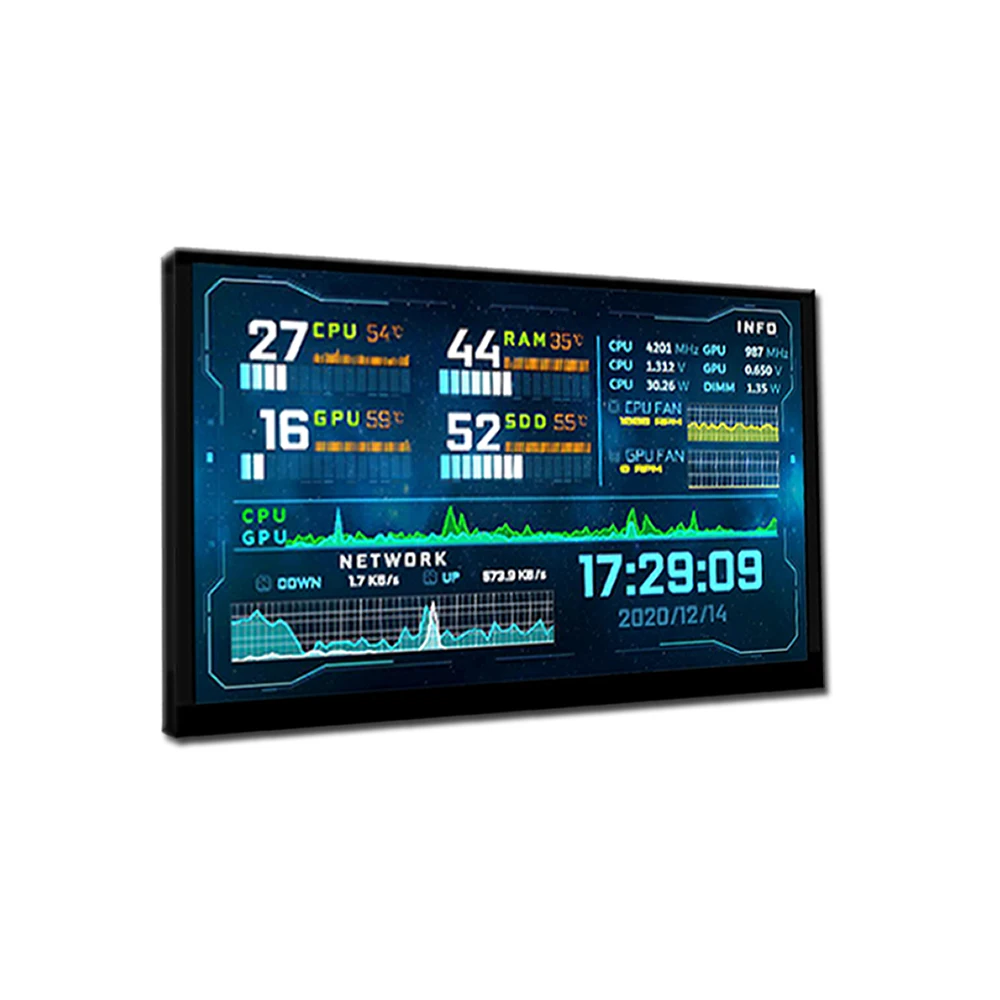 Ekran dodatkowy HD PC 5 Cal 7 Cal es dotykowy wyświetlacz monitora 4k CPU 1920*1200 detektor danych temperatury Aida64 IPS 1024*600 6 Ekran dodatkowy HD PC 5 Cal 7 Cal es dotykowy wyświetlacz monitora 4k CPU 1920*1200 detektor danych temperatury Aida64 IPS 1024*600 6