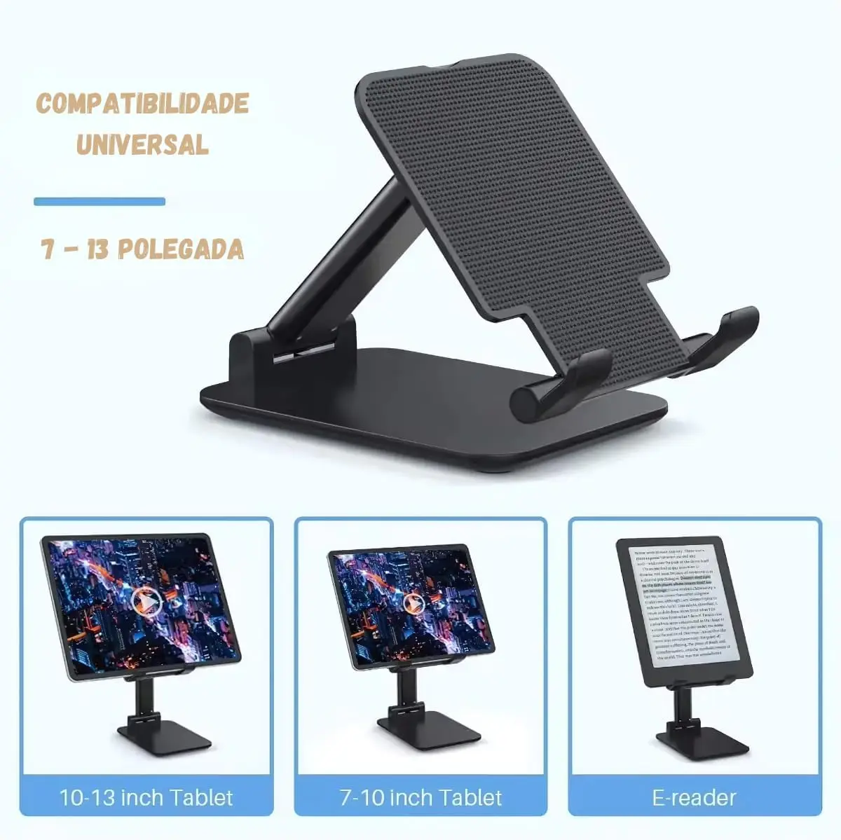 Sleek Aluminum Adjustable Desk Phone Stand
