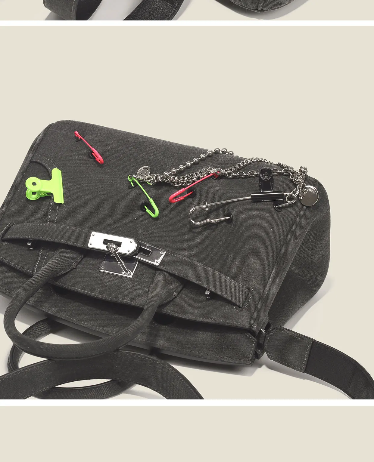 Niche Spoof Women's Summer Leather Mini Denim Canvas Hot Girl Bag High-Grade Shoulder Messenger Bag