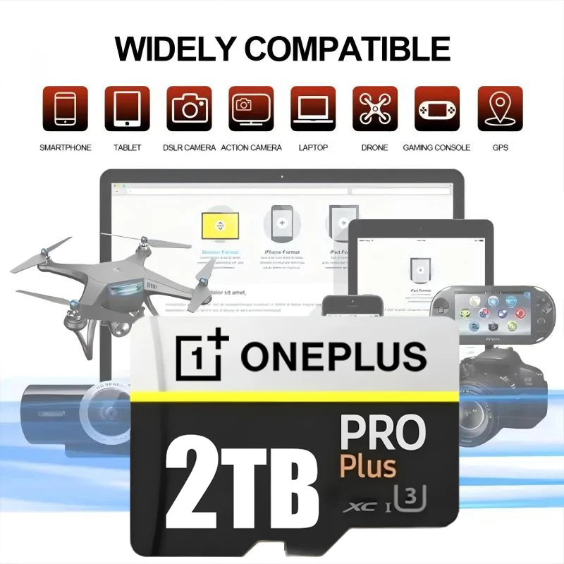 รูปสินค้า การ์ดหน่วยความจำ Micro SD สูงสุด 2TB สำหรับมือถือ คอมพิวเตอร์ และกล้อง