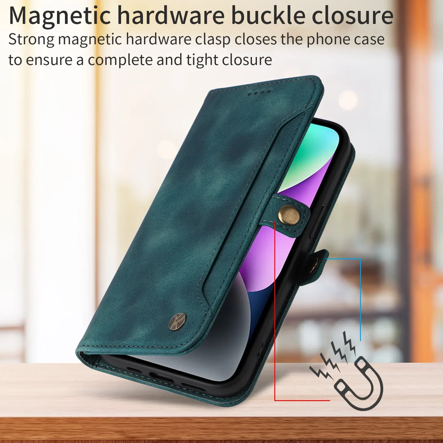 Luxury Leather Flip Phone Case Wallet Cover
