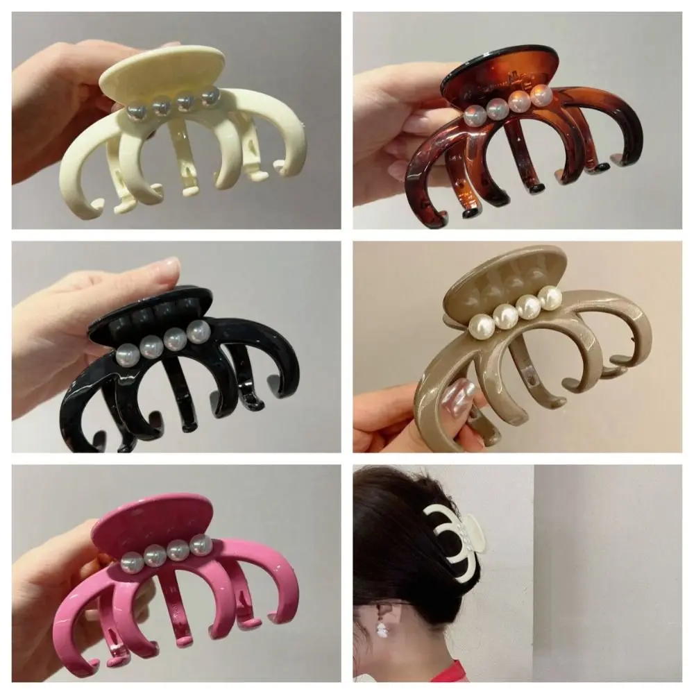 

Acrylic Large Claw Clips Vintage Solid Color Korean Style Large Hair Claw Barrette Hairgrips Daily