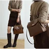 Korean Style Simple Flip Cover Women's Shoulder Bag New Suede Backpack Ladies Large Capacity Simple Fashion Tote Handbag 2025 6