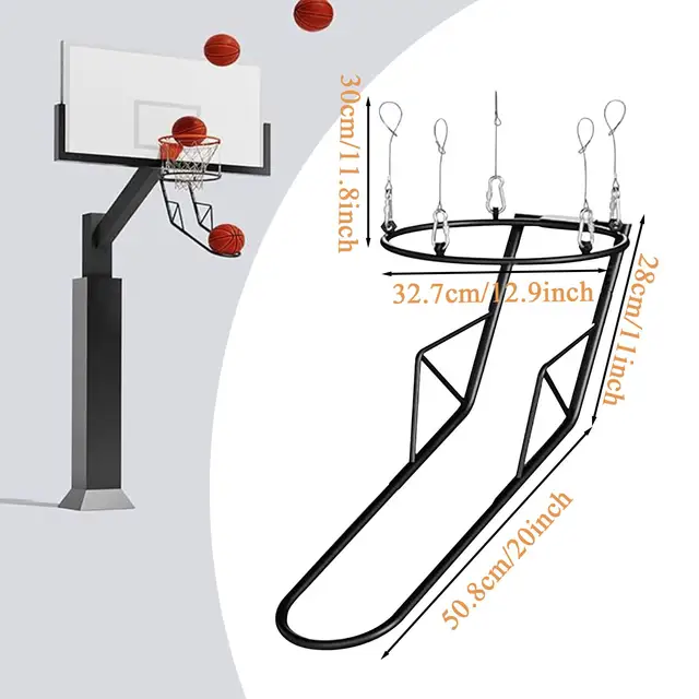 Basketball Return Attachments Ball Return Training Tool Steel Basketball Rebounder Training Equipment for Basketball Players 6