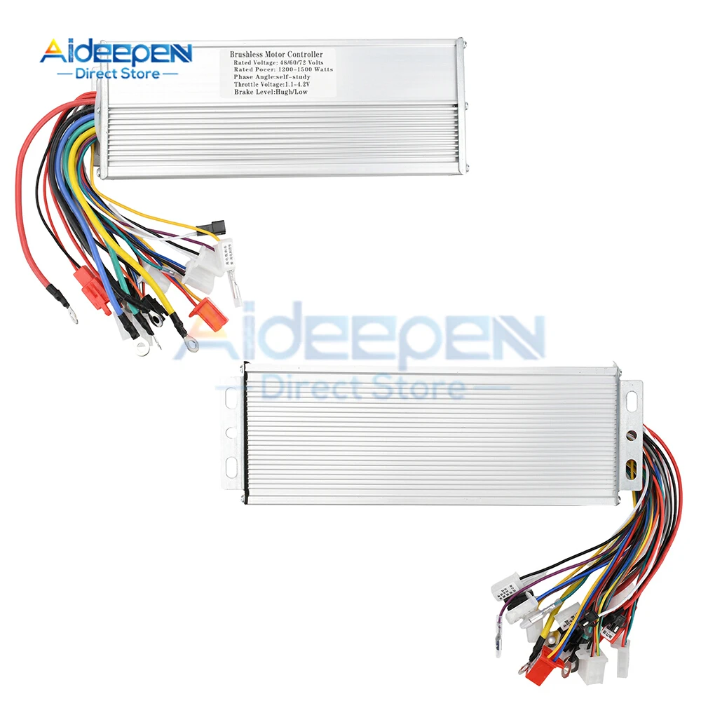 48V/60V/64V/72V 1200W-1500W Brushless DC Motor Speed Controller for Electric Bicycle E-Bike Scooter Electric Bicycle Accessories
