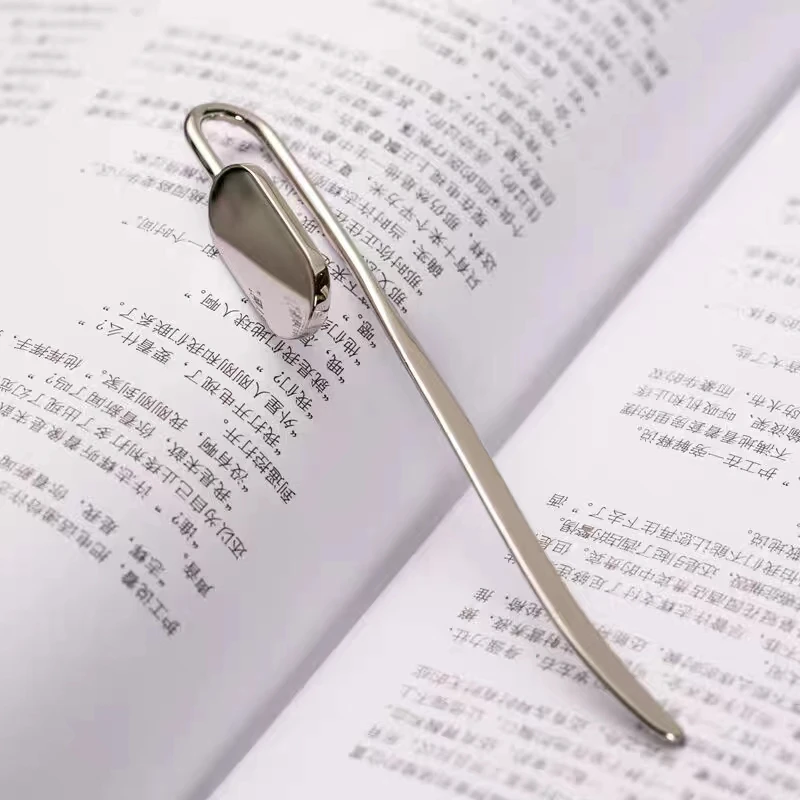 Metal Bookmark Bookmarks Stationery Supplies Simple Round Oval Metal Bookmarks Creactive Swan Neck Geometric Book Marks Reading Aid Tools Student Stationery Souvenir Gifts