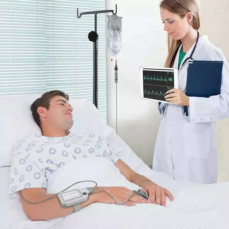 Medical Portable Handheld Vital Signs ECG Monitor Heart Rate Digital Pulse ECG Machine Give A Smart Watch As Gift