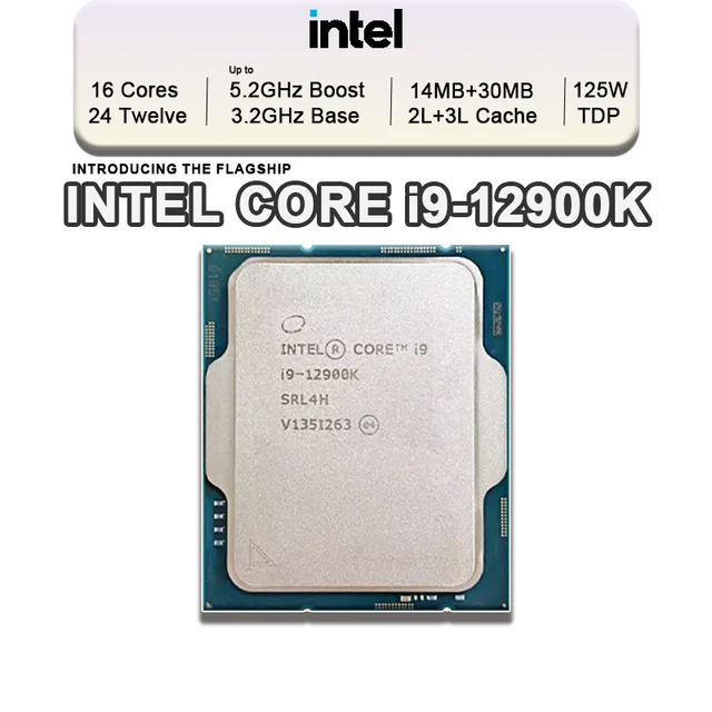 Intel Core i9 12900K New 3 2 GHz Sixteen Core Twenty Four Thread L3 30M 125W
