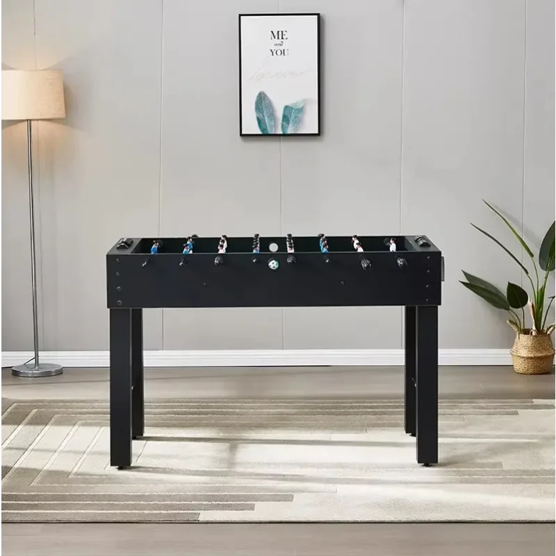 1.2m Black Classic Foosball Table-8-Pole Soccer Table Game for Adults and Children