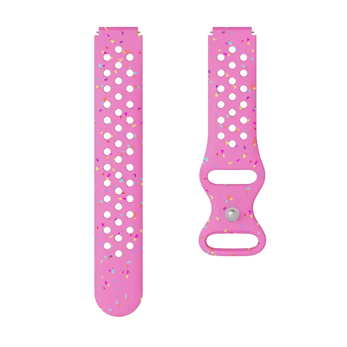 Women's 18mm Sport Silicone Breathe Strap Bracelet - Elegant Wristband