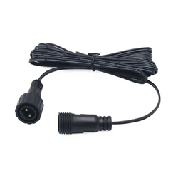 Waterproof IP67 Male LED Connector, 2 - Pin Black Cable - 20pcs (3M Extension Cable)