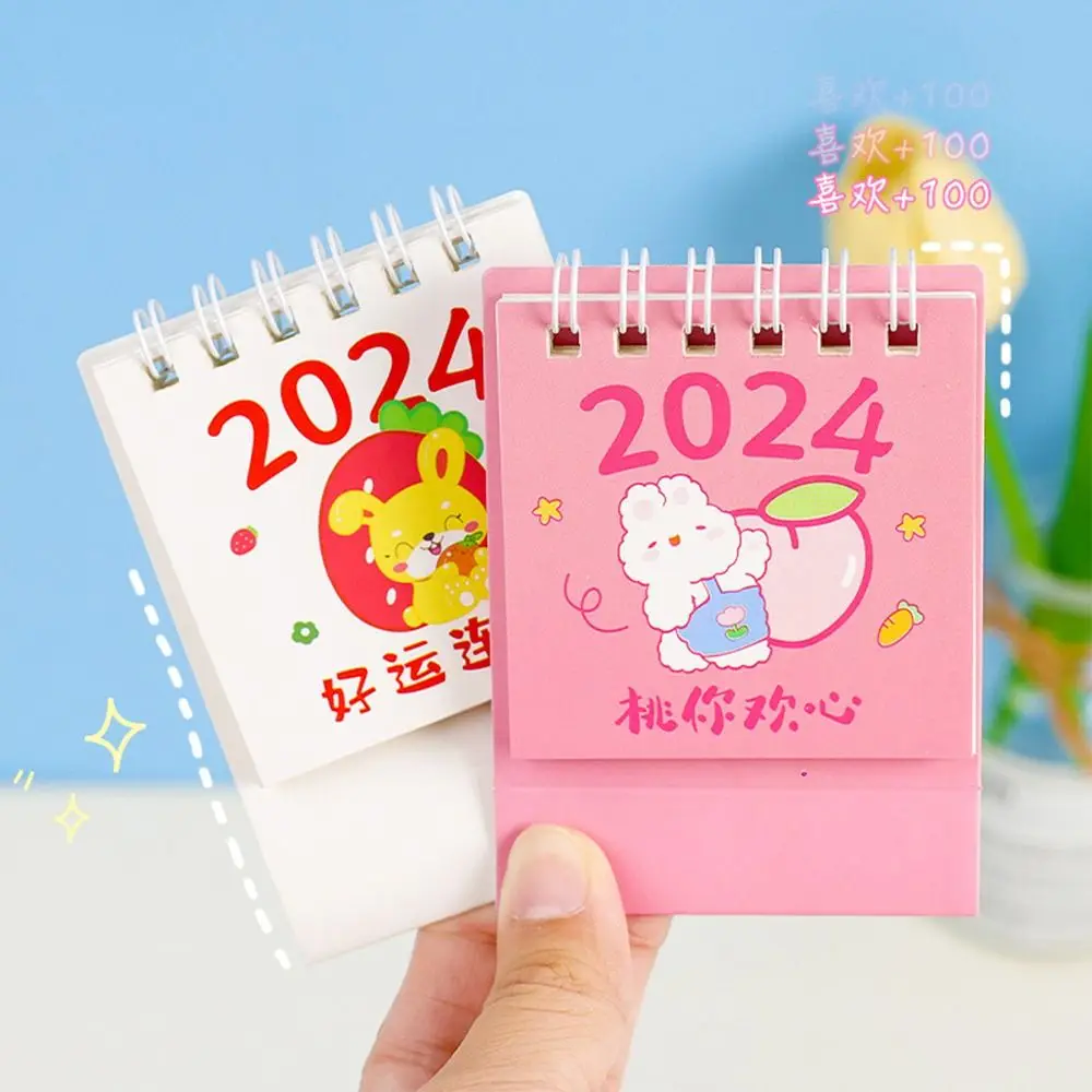 Agenda Organizer Mini Desk Calendar Standing Flip Calendar Schedule Planner 2024 Calendar Yearly Agenda Daily Schedule