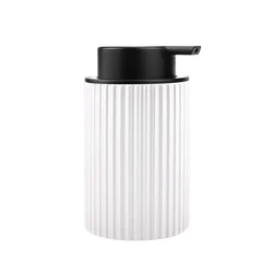 Durable Plastic Foaming Dispenser Bottle for Personal Care Products (White with black)