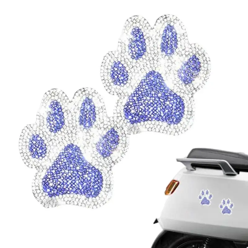 

Paw Print Decal Crystal Car Decoration Stickers Bling Rhinestone Paw Decals Dog Paw Print Car Stickers For Car Bumper Window