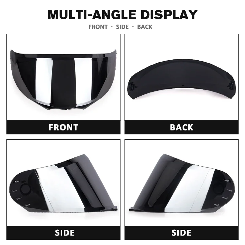 New Motorcycle Helmet Lens Facelift Helmet Special Lens Transparent Mirror Black Mirror Color Mirror Silver Lens Package 4