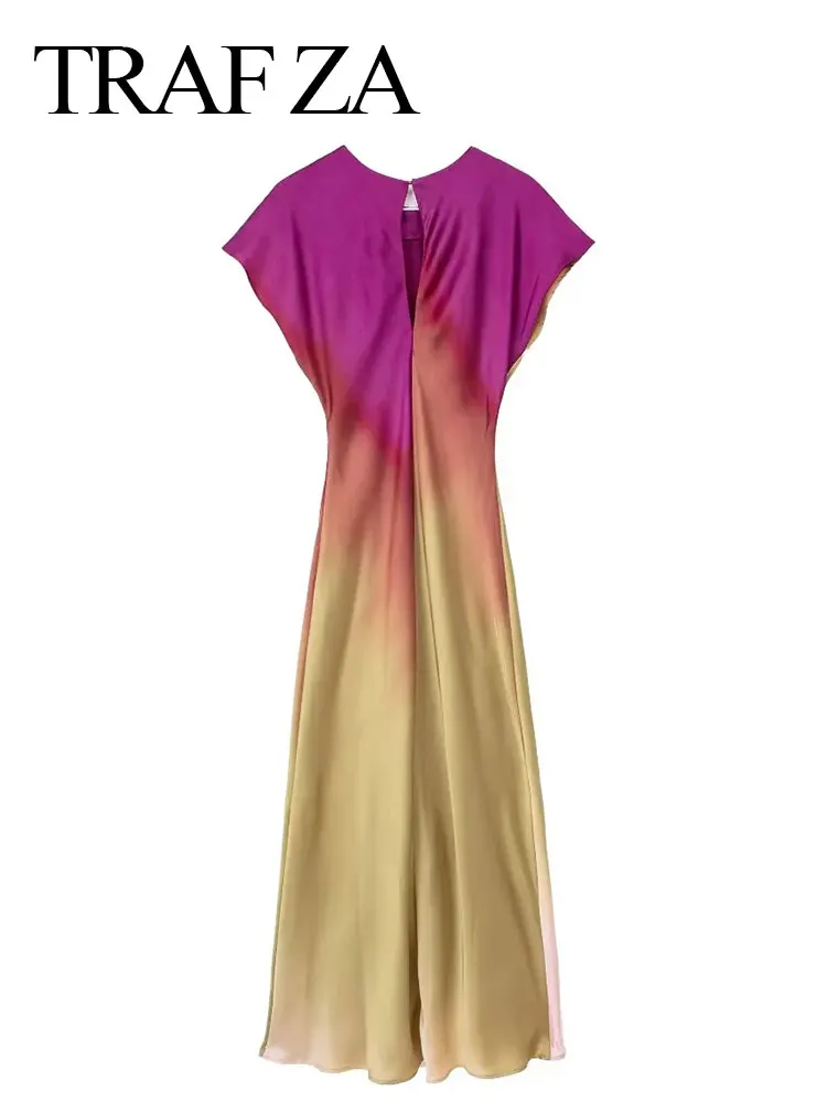 knee length dresses for ladies Women's Tyra Striped Ruffle Sleeve Midi Dress
