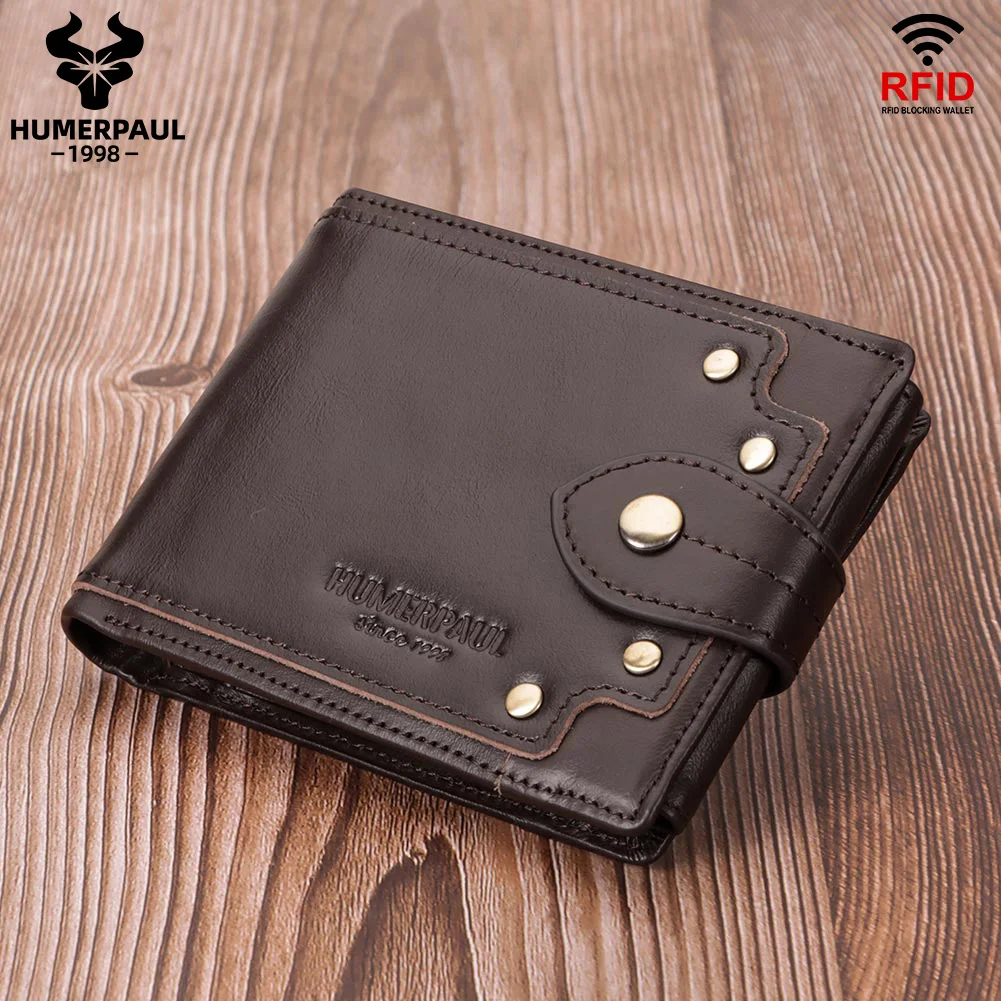 Portafoglio Uomo In Pelle PU Sottile – Bifold Con Portamonete, 5 Slot Per Carte E 2 Finestre ID