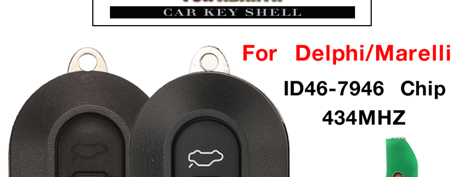 Jingyuqin chave remota de carro com 3 botões 433MHZ ID46 PCF7946