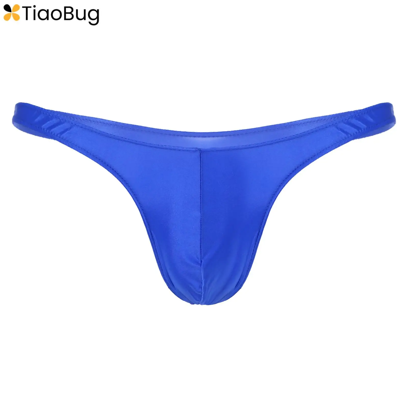 

Mens Oil Glossy Briefs Low Waist String Slip G-string Thong Elastic Waistband Bottom Underpants Underwear Swimsuit Swimwear