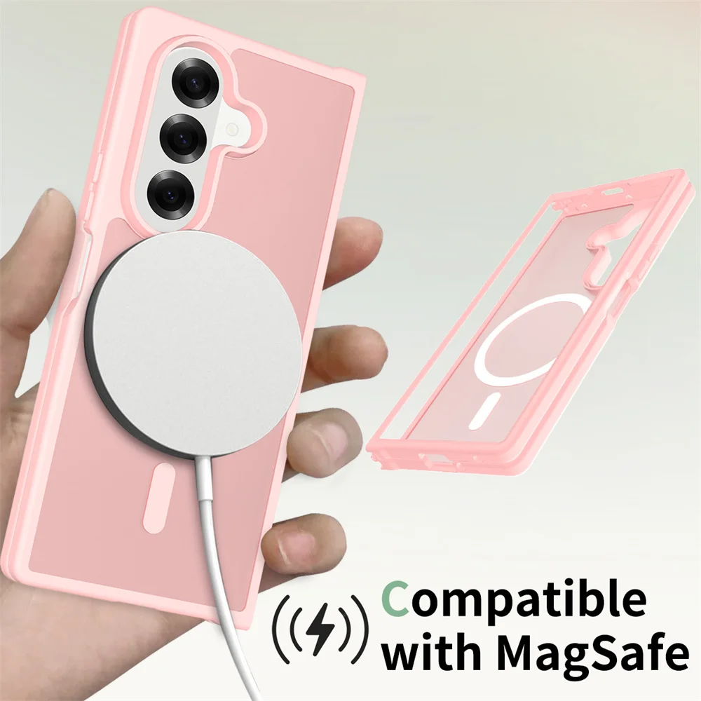Luxury Flip Cover with Wireless Charging Support
