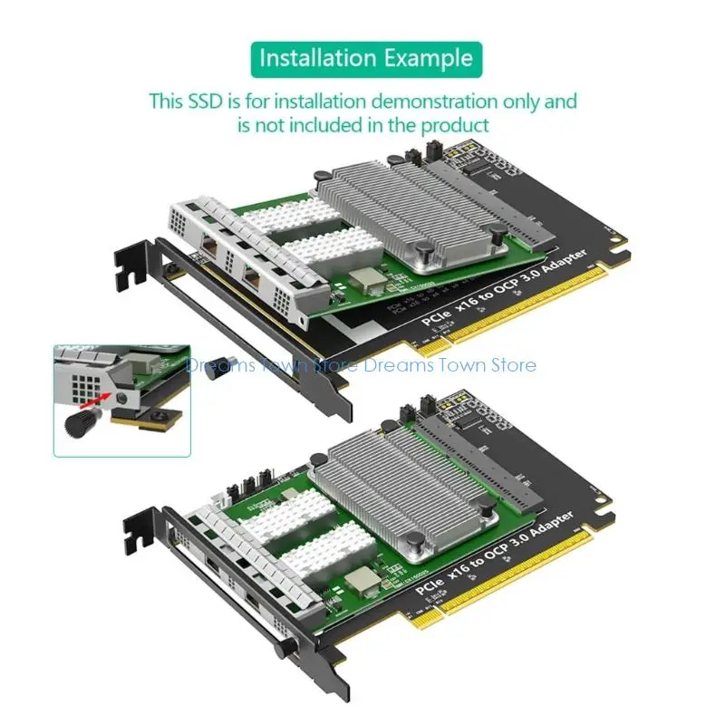 고밀도 네트워킹을 위한 HX6A 내구성 OCP NIC3.0 PCIe 5.0 X16 변환 네트워킹 카드
