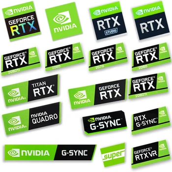 1pc Graphics Card Sticker RTX 2080Ti 2070 2060 TITAN VR GTX 1650 1660Ti Label