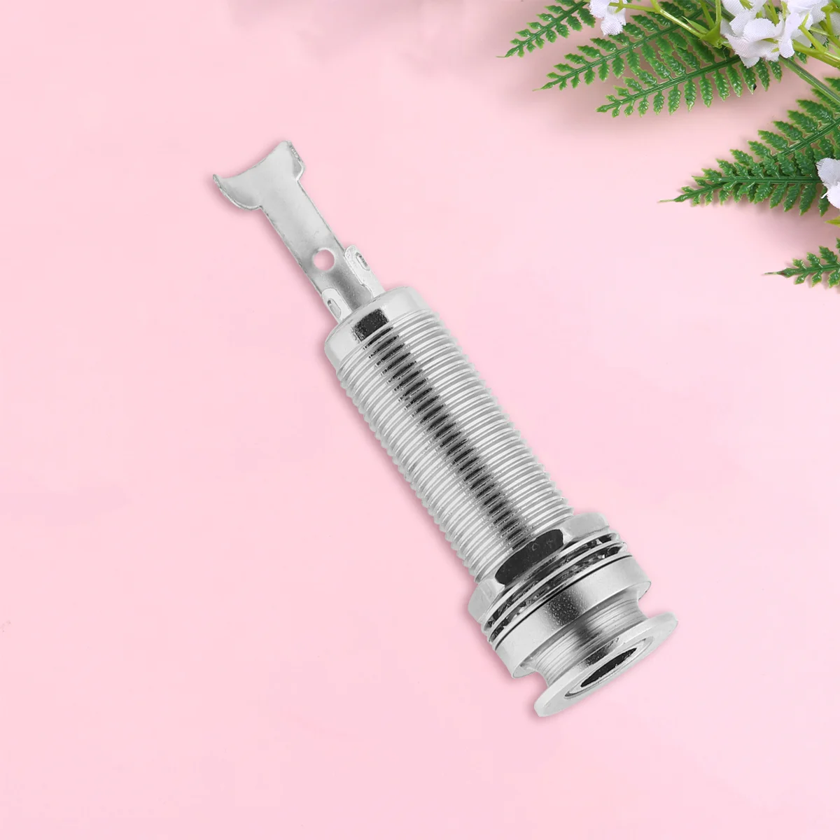 

Guitar Connection Socket Split Type Tail Pin String Pressure Nail Pickup Socket for Home (Silver)
