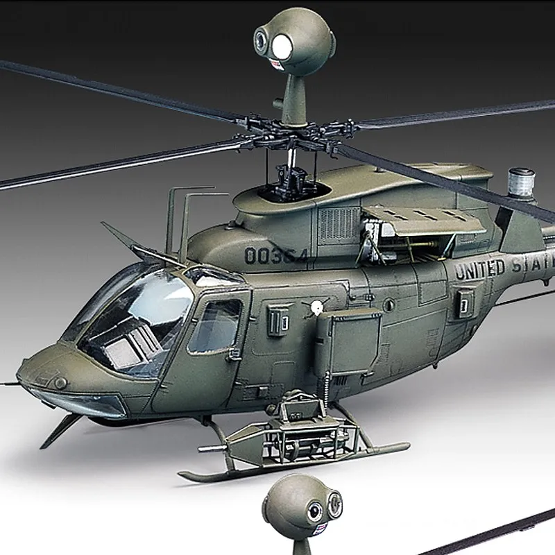 ACADEMY 12131 1/35 Scale Model U.S. Army OH-58D BLACK DEATH 