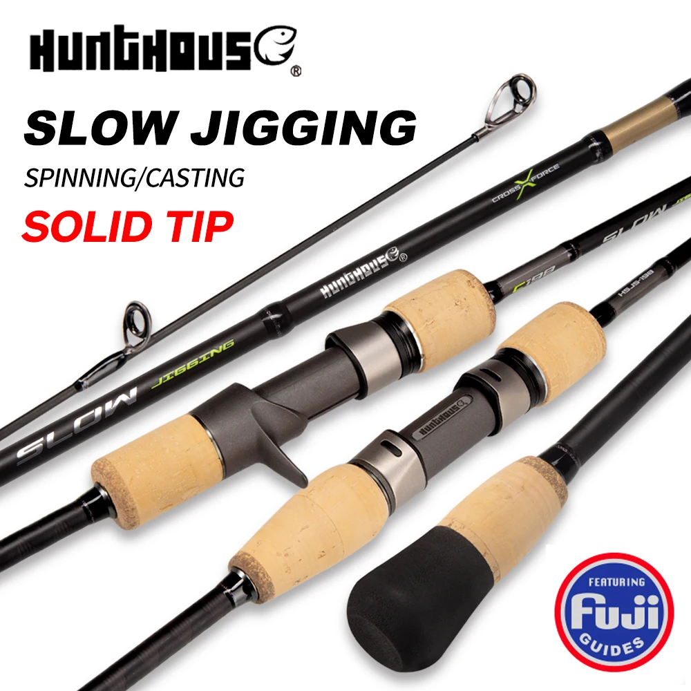 

Hunthouse Game Type Slow J Jigging Spinning Casting Rod Carbon Fiber 1.91M 1.98M 60-350g Fuji Guide Rings Seabass for saltwater