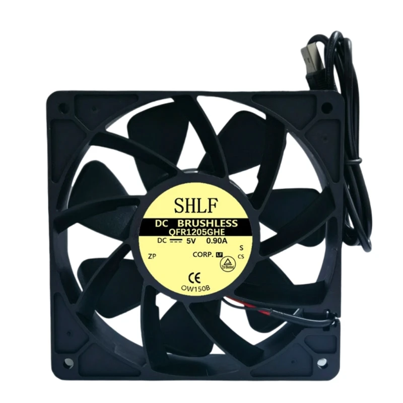 F3KE Versatile DC5V Cooling Fan 120mm USB Fan with USB Interface,USB Computer Suitable for Home and Offices Use