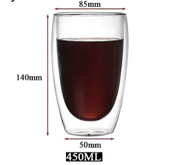 Heat Resistant Glass Teapot with Stainless Steel Infuser and Clear Filter Baskets (450ml - 1pcs)