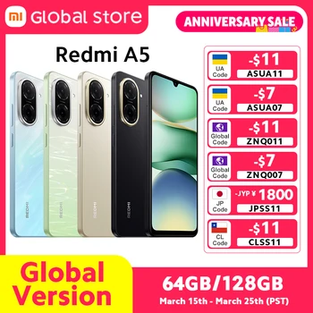 New Xiaomi Redmi A5 Smartphone Global Version 5200mAh Battery 6.88" display 15W Fast Charging 32MP AI Dual Camera UNISOC T7250