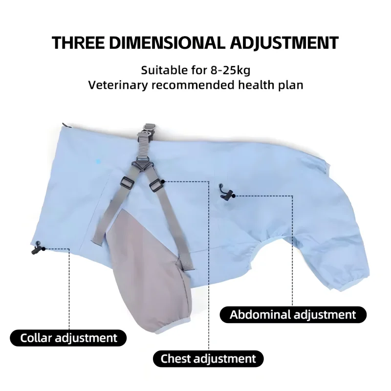 Hooded Waterproof Dog Raincoat 5