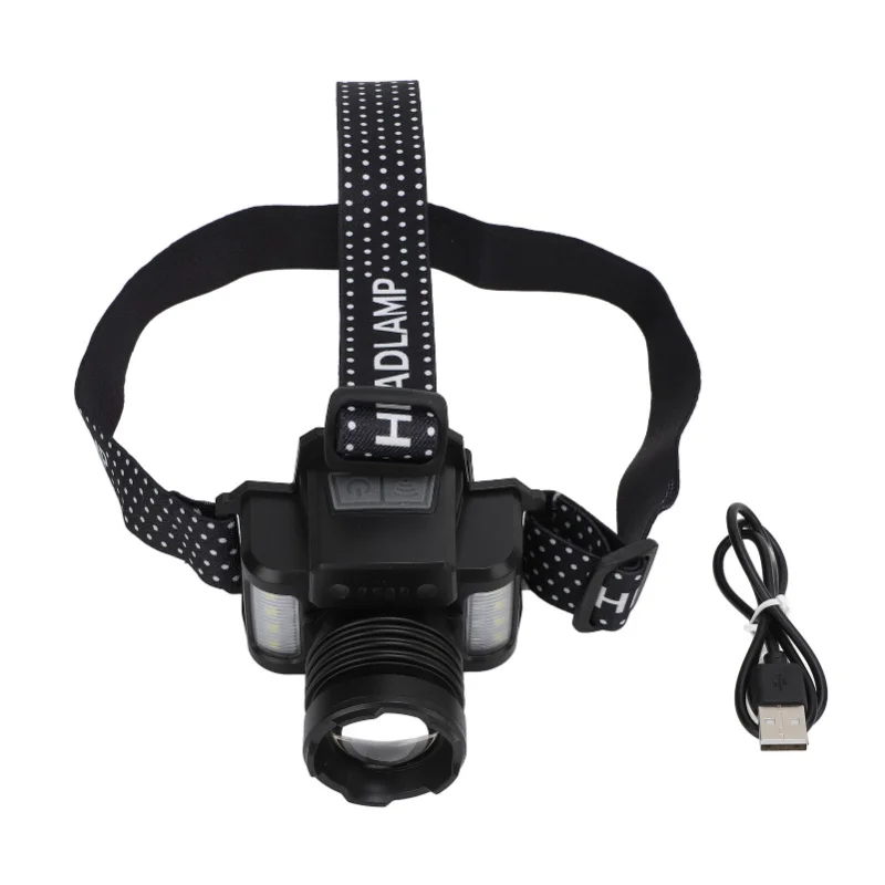 30W LED 대형 헤드라이트 충전식 방수 초고휘도 백색 LED는 충전 표시등이 있는 야외 헤드라이트를 증폭시킵니다.