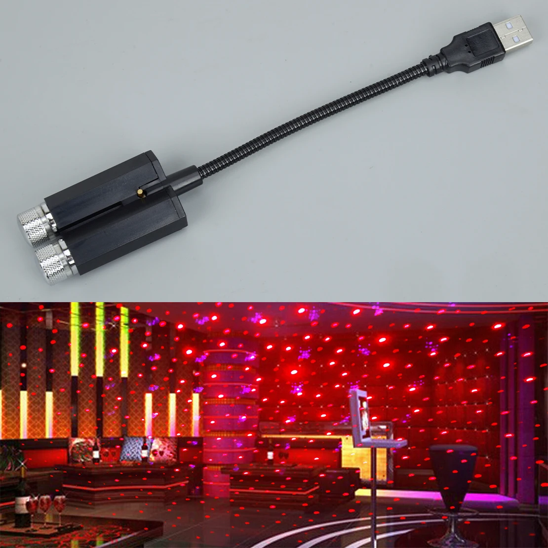 Led Usb Car Interior Roof Night Projector Atmosphere Starry Sky Star Light Lamp Automobiles Universal