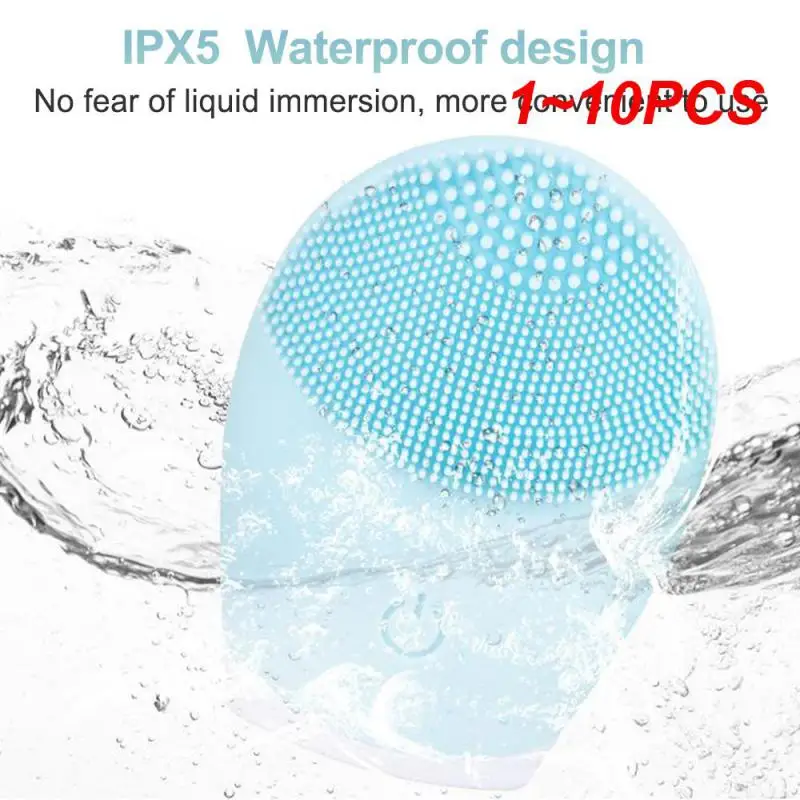 

1~10PCS iebilif Facial Cleansing Brush Face Skin Care Tools Waterproof Silicone Electric Sonic Cleanser Facial Beauty Massager