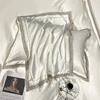 Luxury Embroidery King Size 600TC Egyptian Cotton Soft Smooth Duvet Cover Sheet Set Fitted Sheet Pillowcases Hotel Bedding Set 4