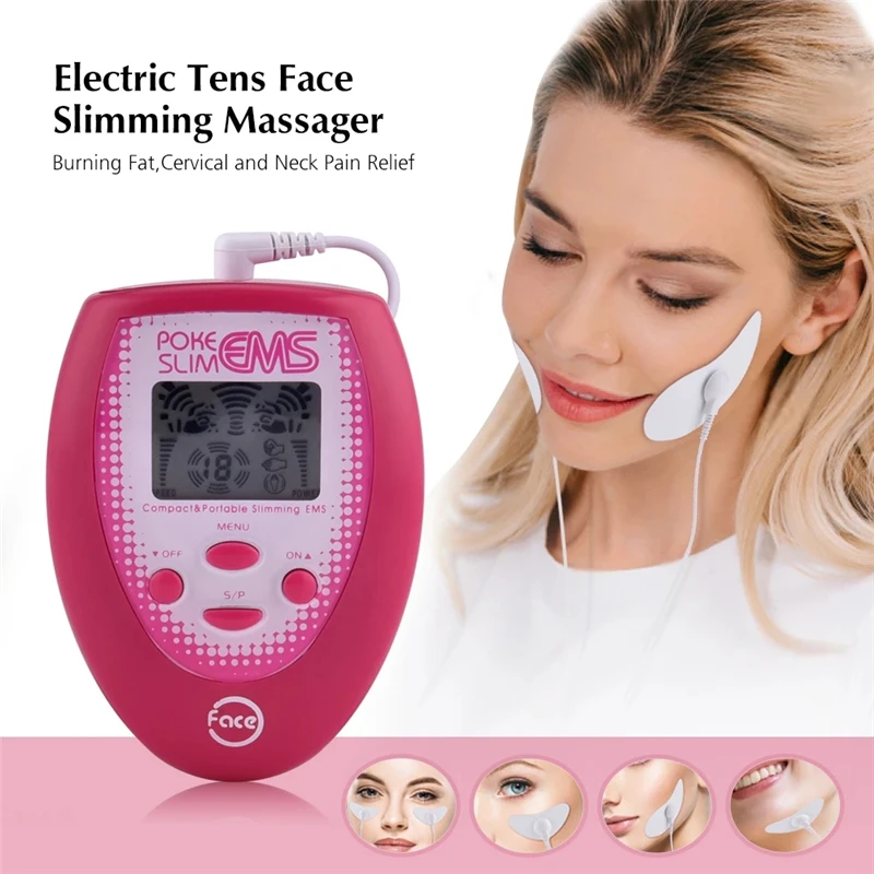 V Shape Face Lift Devices Double Chin Remover Electric EMS Microcurrent Lifting Facial Slimming Electrode Pulse Massager Machine