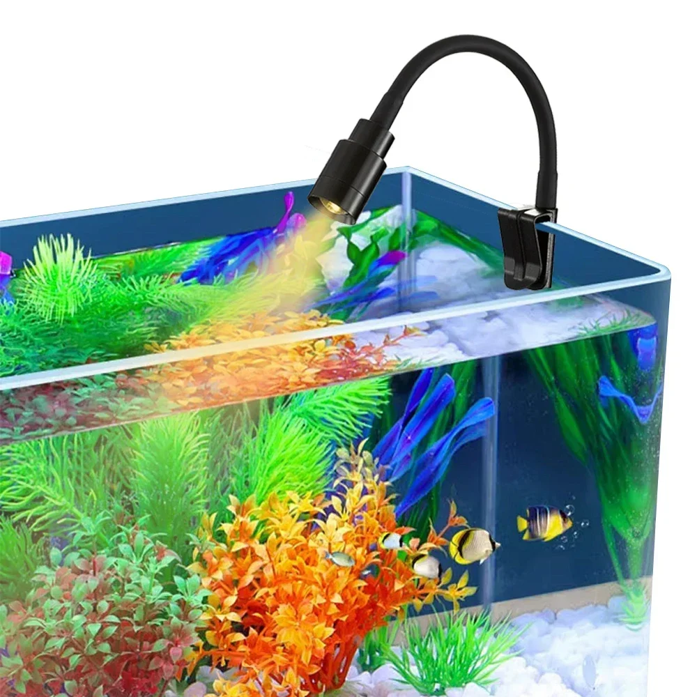 Adjustable Aquarium Mini Clip-on Lamp Spotlight South American Fish Tank Landscapin Lights Waterproof Led Lights pecera