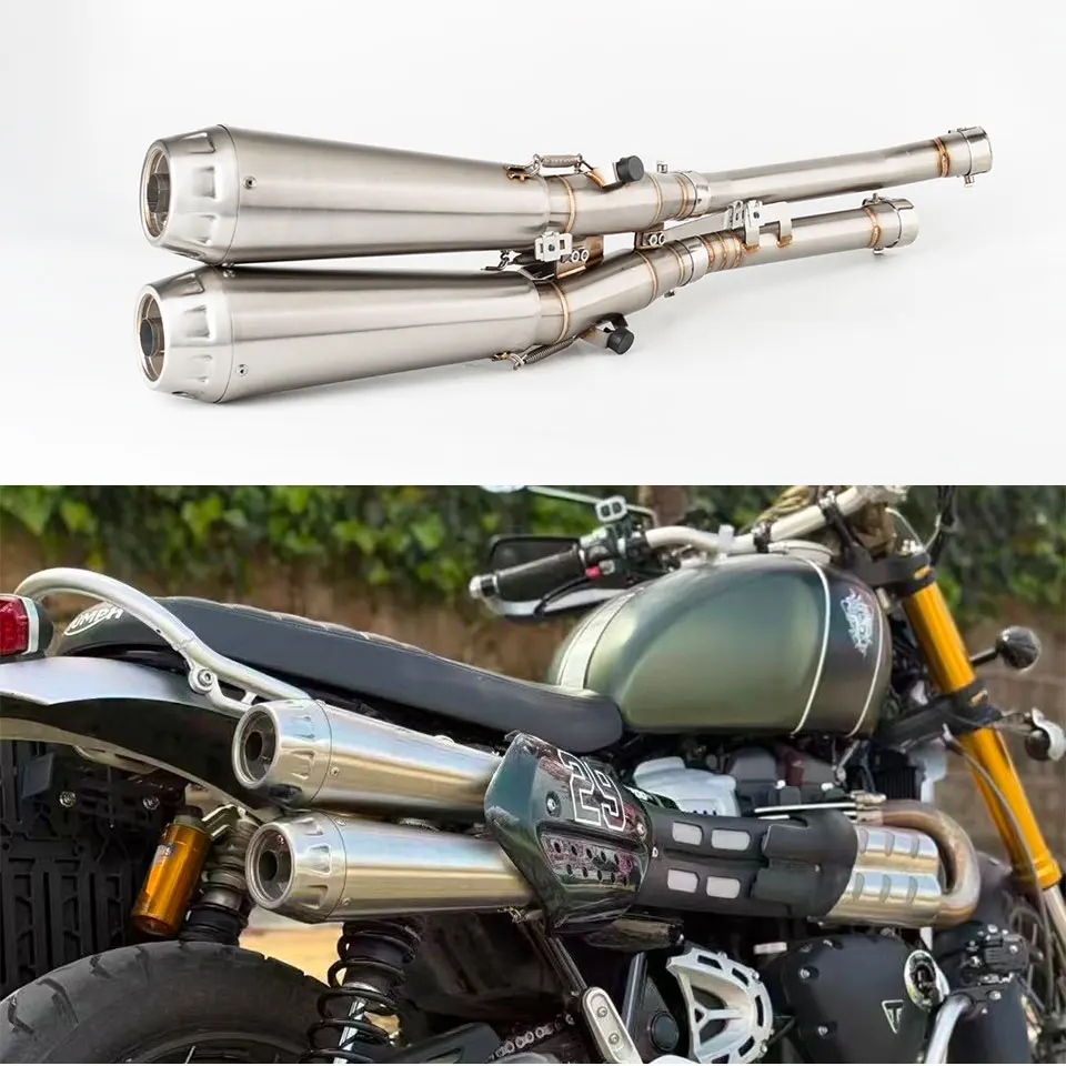 Motorcycle Exhaust Full system For Triumph Scrambler 1200 XE