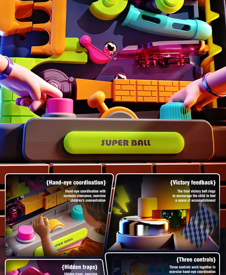 Plastic Puzzle Ball Track Building Blocks Maze Toy for Kids