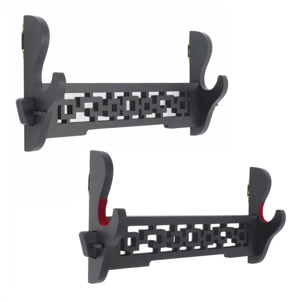 Velvet Padded Hollow Sword Holder Wall Mount Samurai Sword Katana Wakizashi Display Holder Stand Bracket Hanger 1-Tier acrylic display stand doll display holder knife display stand car model display holder sword display rack