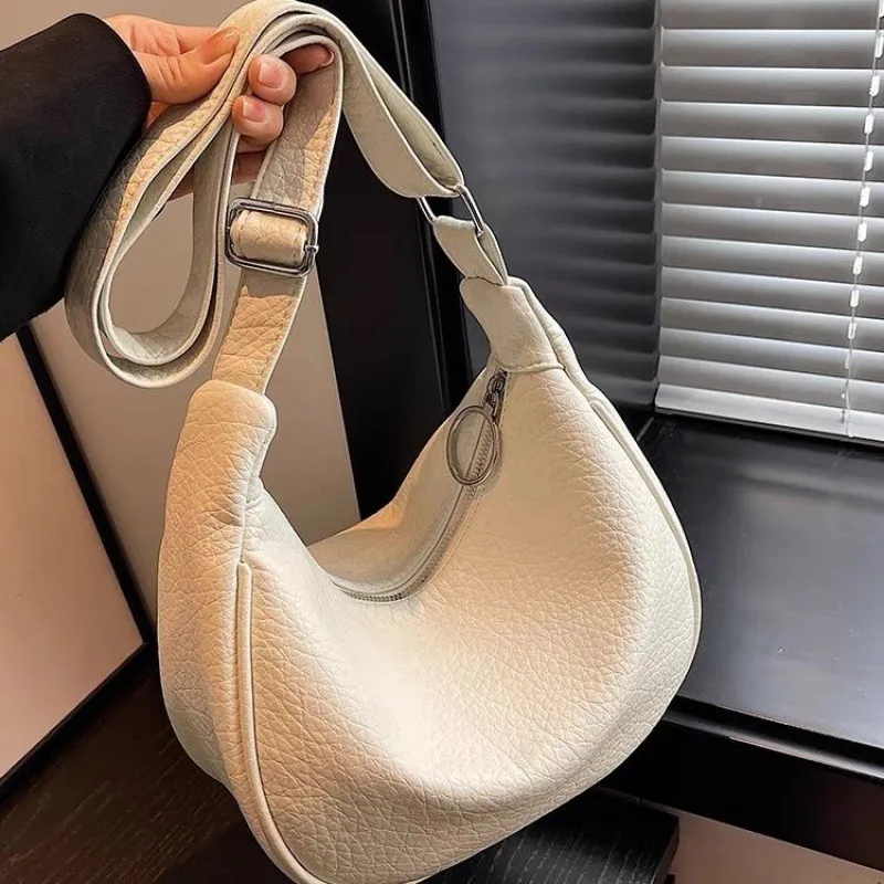Konxi Borsa A Tracolla Donna Marsupio A Mezzaluna Righe - Grande Capacità