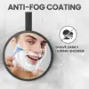 TAILI Shower Mirror Fogless for Shaving, Removable Anti Fog Wall Hanging Mirror for Travel Camping, Shower, Bathroom Mirror 1