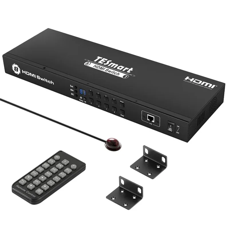 Tesmart Altro Home Audio 8X1 Hdmi Switch 4K @ 60Hz 4:4:4 8 Input 1 Output Supporta Il Controllo Ir Per Firestick Ps4 Roku Hdtv