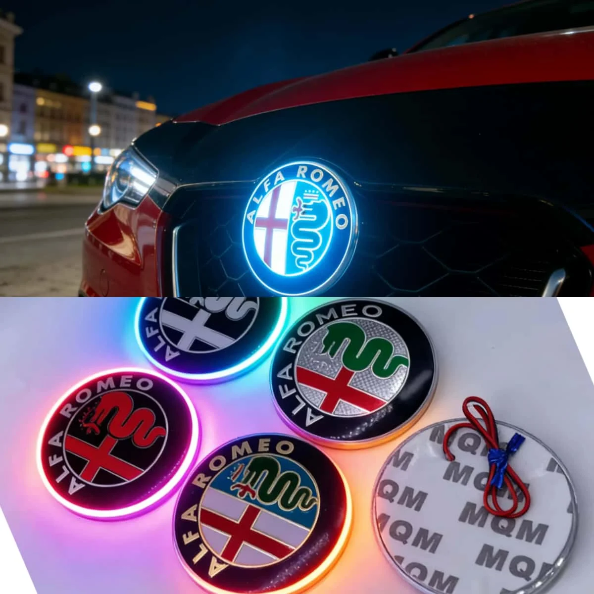 LED Emblem Badge Light for Front or Rear Trunk Logo - Color Options Available